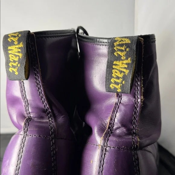 Vintage DOC MARTENS England Made Purple Lace-up Boots - Picture 10 of 16